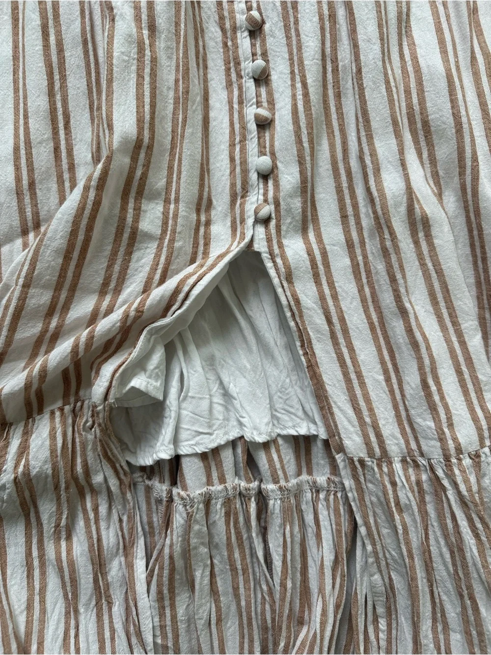 Abercrombie & Fitch Striped Button-Front Maxi Dress